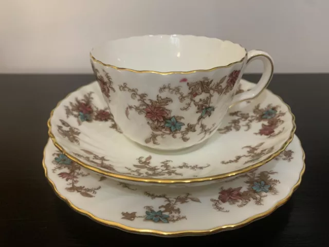 Vintage Minton Ancestral Tea Trio - Cup, Saucer, Side Plate