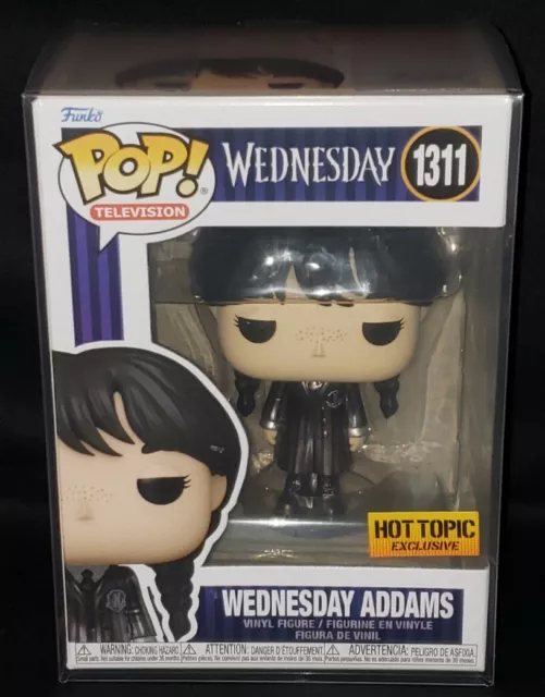 Funko Pop Netflix Wednesday Addams #1311 Metallic HotTopic Exclusive w/Protector