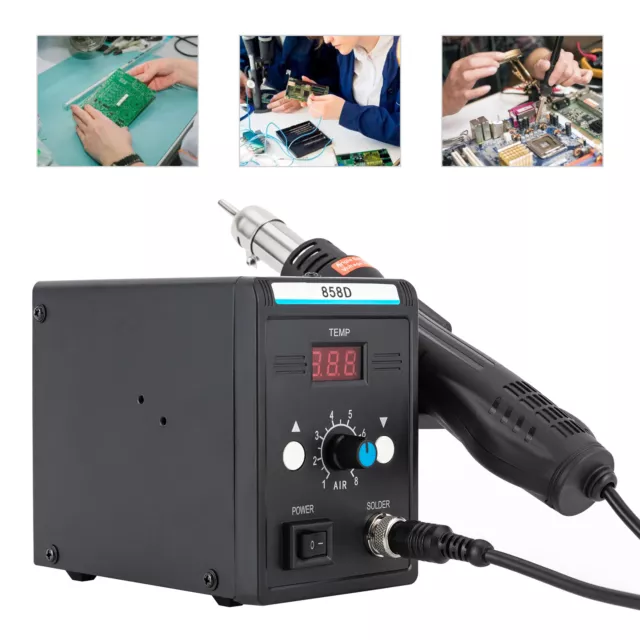 2in1 700W SMD Rework Soldering Iron Station Kit Hot Air Gun Solder Welding Tool