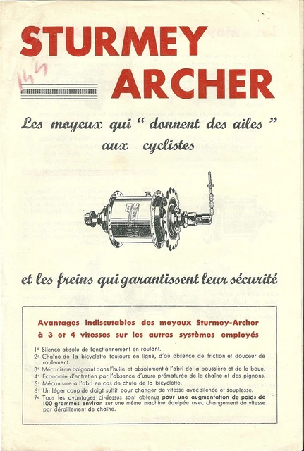Lot De 5 Publicités Cyclisme Vélo Des Années 1950 – Prospectus Vintage Origine France