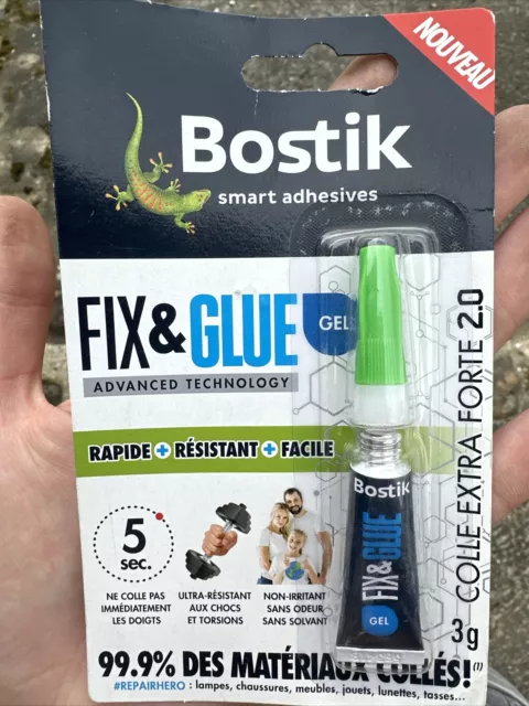 BOSTIK - Colle Fix & Glue gel - transparent - 3 g