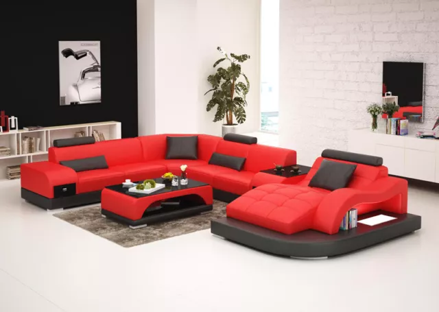 Ecksofa U-Form + Couchtisch Wohnlandschaft Eck Sofa Modern Ecksofa Eck Sofa Neu