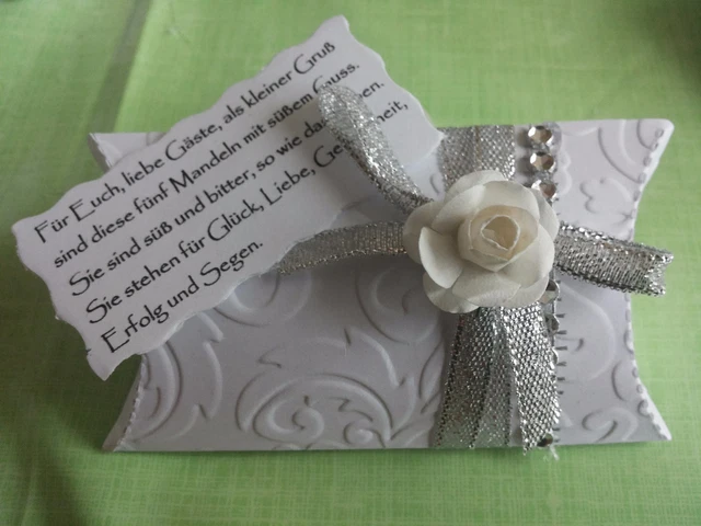 HOCHZEITSMANDELN GASTGESCHENKE HOCHZEIT Taufe Kommunion mit 5 Mandeln