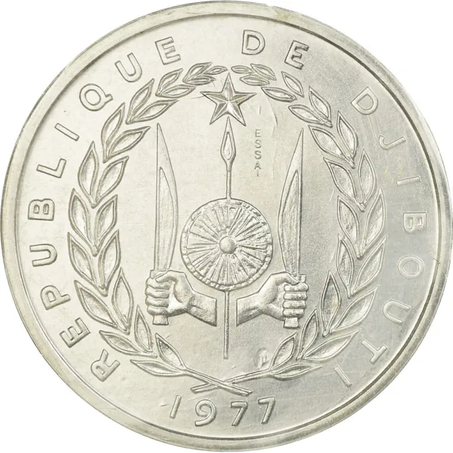 [#727689] Münze, Dschibuti, 5 Francs, 1977, Paris, ESSAI, STGL, Aluminium, KM:E3