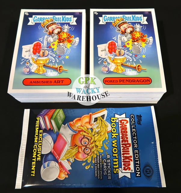 2022 Series 1 Garbage Pail Kids Bookworms 200 Card Complete Base Set + Wrapper