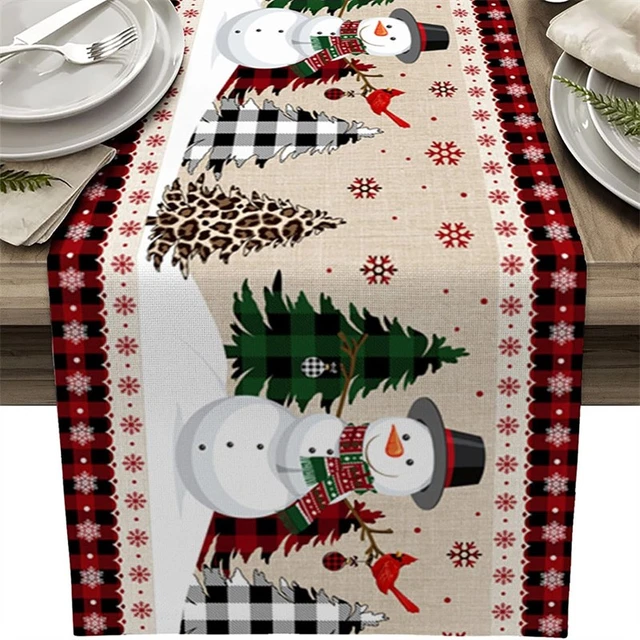 Artoid Mode Merry Christmas Trees Red Truck Table Runner - 13x108 Inch Holiday Decor - View #10