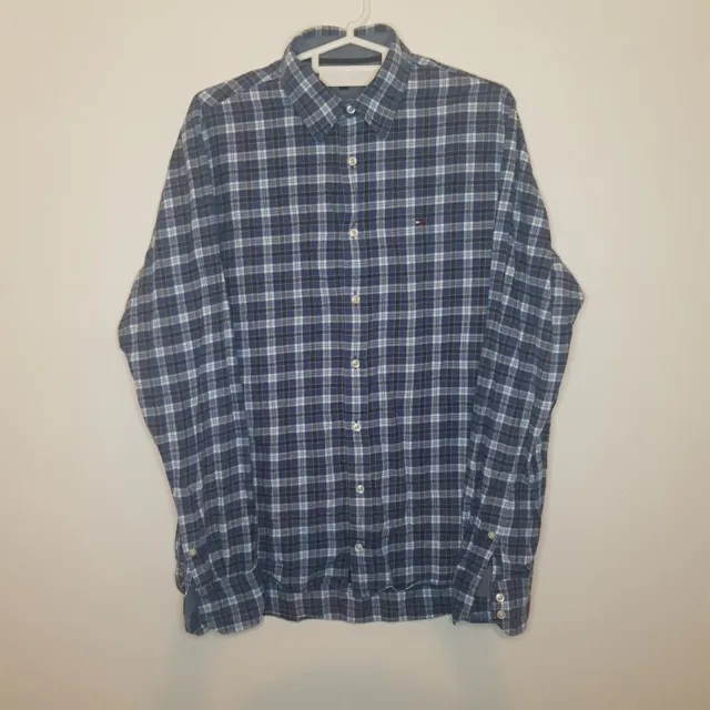 Tommy Hilfiger Men's Long Sleeved Checked Shirt Size Small