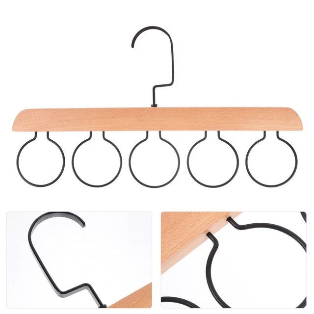 Dtoterul Lot De 5 Cintres à Écharpes Ronds - Porte Foulards/Cravates - Organisation Garde-robe