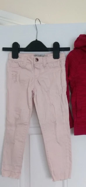 Girls Outfits Bundle Next/Matalan  Jumpers And Denim Co/Nutmeg Trousers 2-3 year 4