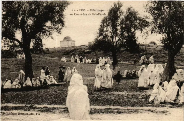 CPA AK MAROC FEZ - Pelerinage at the cemetery (219283)
