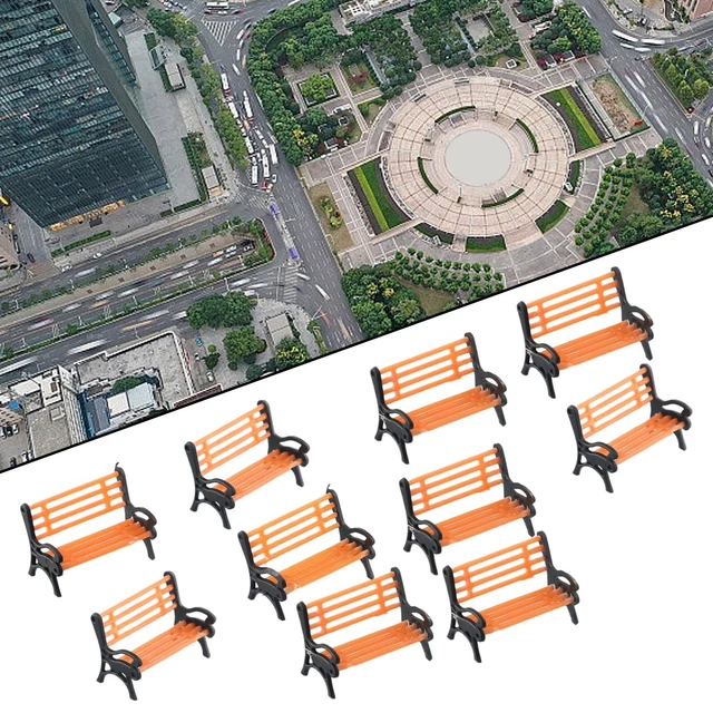 Banc de parc modèle 0,79 * 0,55 * 0,35 pouce / 2 * 1,4 * 0,9 cm 10 pièces banq