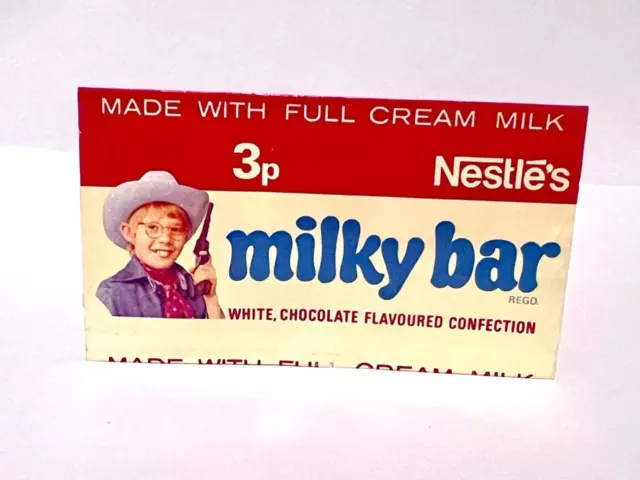 Vintage Nestle Milky Bar 3P Chocolate Sweet Label Wrapper 1970'S Confectionery