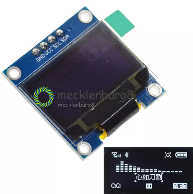 White 0.96in I2C IIC Serial 128X64 OLED LCD LED Display Module For Arduino NEW