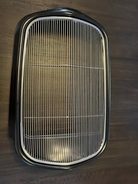 1932 Ford Hot Rod Steel Radiator Grill Shell + Smooth Stainless Grille Insert