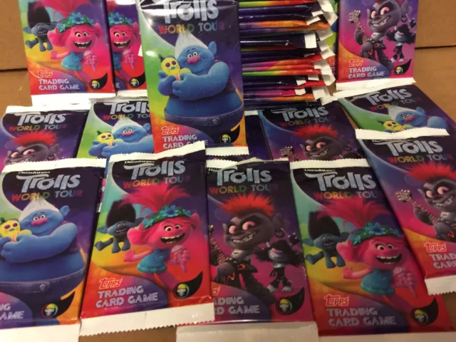 Topps Trolls World Tour Trading Card 50 Packets Sealed  World Tour Card Packs 2