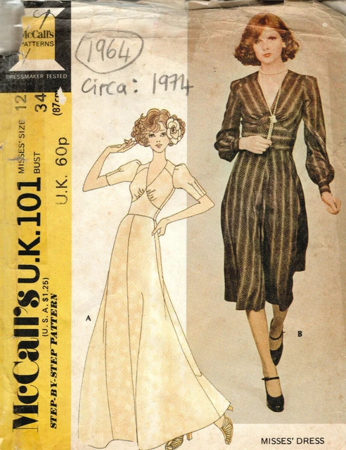 Patron De Couture Vintage 1958 McCalls - Robe Pierre Cardin Modèle B34