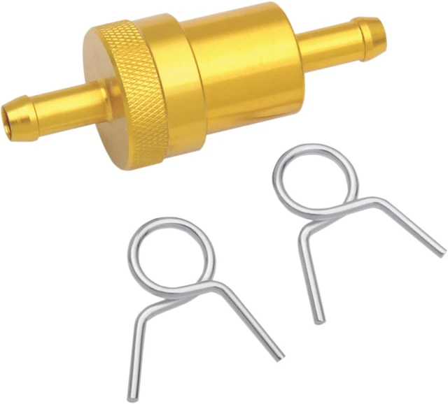 Emgo Aluminum Fuel Filter 5/16in. - Gold Anodized 14-34434