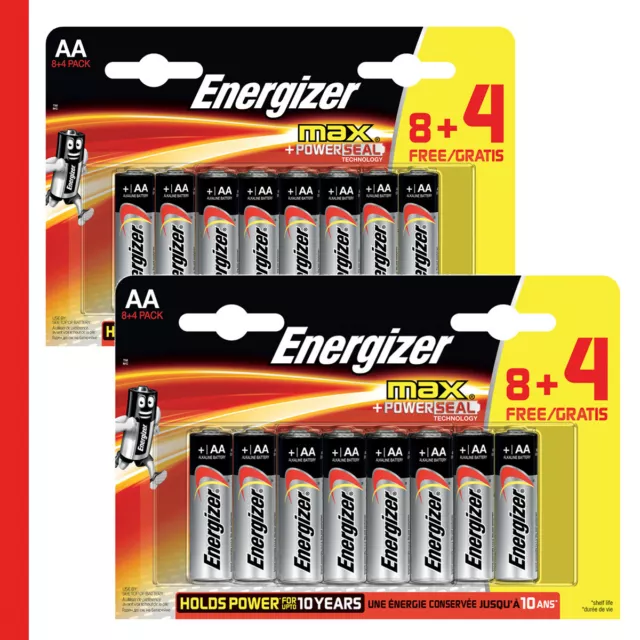 Alkaline Batterie Energizer Max Mignon AA, 24er Sparpack 2 x 12er Pack 1.5V LR6
