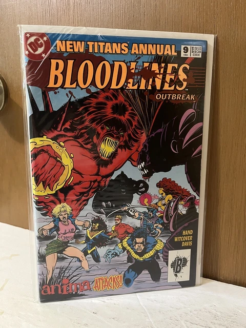 New Titans Annual 9 🔥1993 ANIMA Attacks🔥BLOODLINES Outbreak🔥Comics🔥NM-