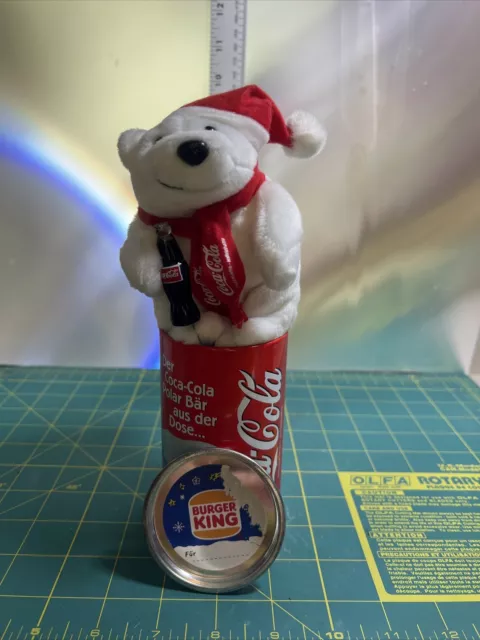 Coke Coca-Cola Polar Bear Plush In Can Souvenir