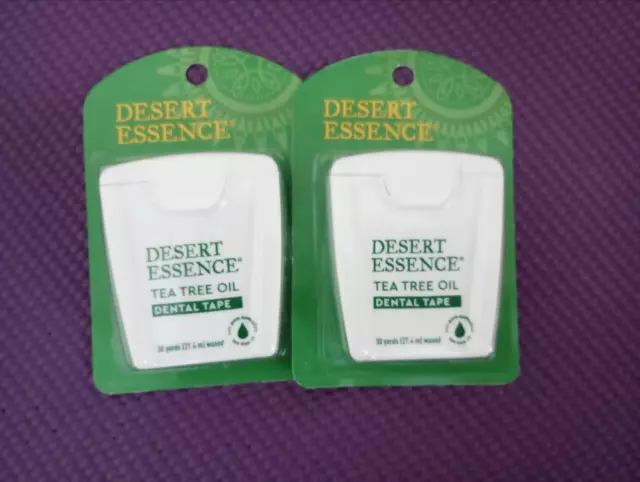 Desert Essence Tea Tree Oil Dental Tape 30 Yards Per Container - 2 PACK SEALED