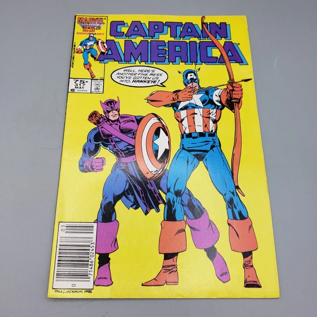 Captain America Vol 1 #317 May 1986 Death Throws Newsstand Marvel Comic Book