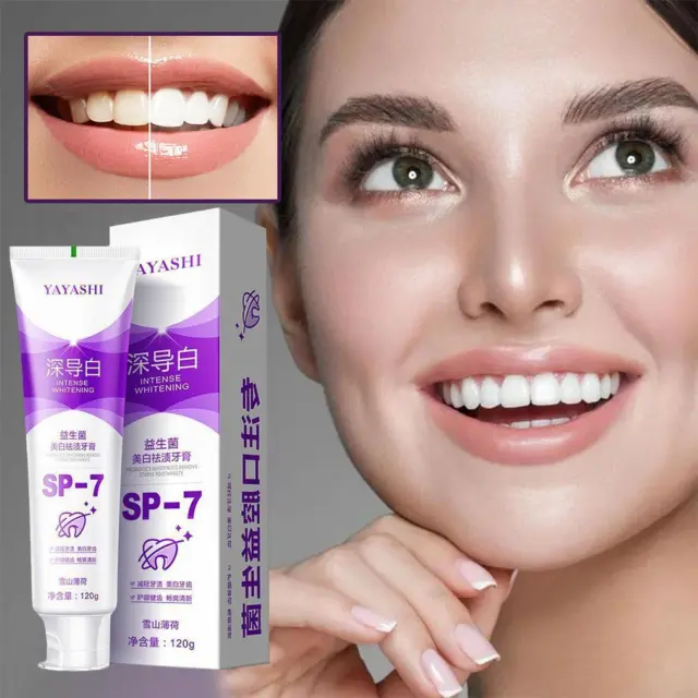 120g SP-7 Probiotic Whitening Toothpaste Color Corrector Tooth Removal X9L1