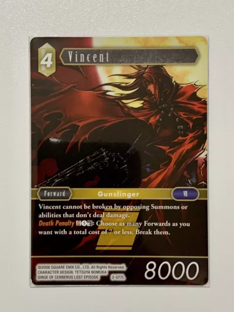 Final Fantasy TCG Opus II - Vincent 2-077L (NON-FOIL) MINT