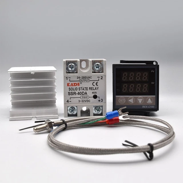 Digital PID Temperature Controller Thermostat K Thermocouple Probe SSR Relay