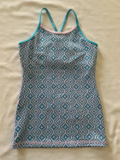 Ivivva by Lululemon Girl’s Tumblin Tank Yoga Workout Dance Blue Size 10