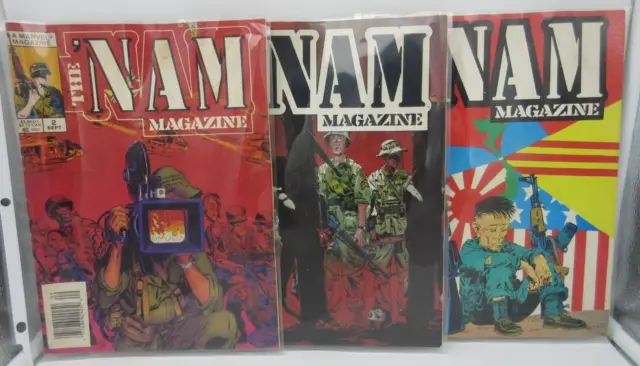 The 'Nam Magazine #2,3,4 (1988) Viet Nam Comic, A Marvel Magazine