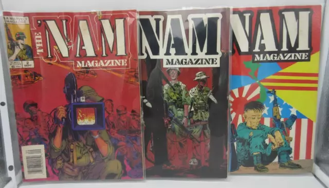The 'Nam Magazine #2,3,4 (1988) Viet Nam Comic, A Marvel Magazine
