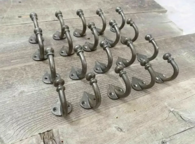 20 Coat Hooks U-Shape U Shape Iron Metal Hat Towel Spade Look Hat Closet Lot