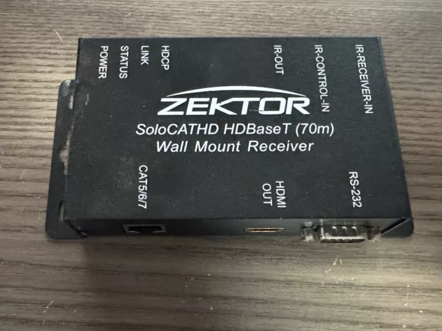 ZEKTOR Solocat HDL 900-000155 Wall Mount Receiver HDBase T 70m Used