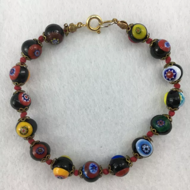 Multicolored Murano Glass, 8mm Round, Vintage Venetian, Aventurina,  Sommerso Bead Bracelet, Handmade in Venice, Italy, 7 1/4 Inches - Etsy  Sweden