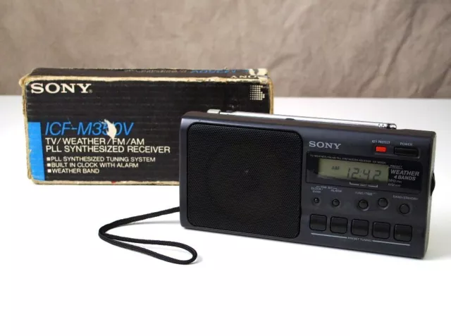 Sony ICF-M350V Weather Am-Fm Radio TV w/ Clock + Alarm w/ Box Sony ICF-M350V Weather Am-Fm Radio TV w/ Clock + Alarm w/ Box