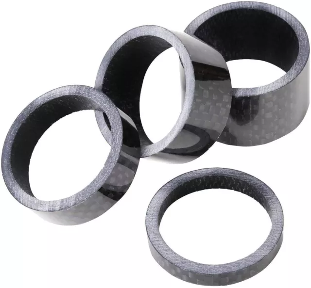 5Pcs Carbon Fiber 3/5/10/15/20mm Headset Spacer 1 1/8" Stem for Bike MTB Bicycle 2