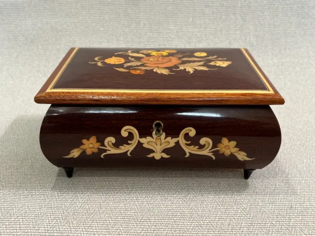 Vintage Sorrento Inlaid Wood Italian Music Box - Lara's Theme, Dr. Shiwago