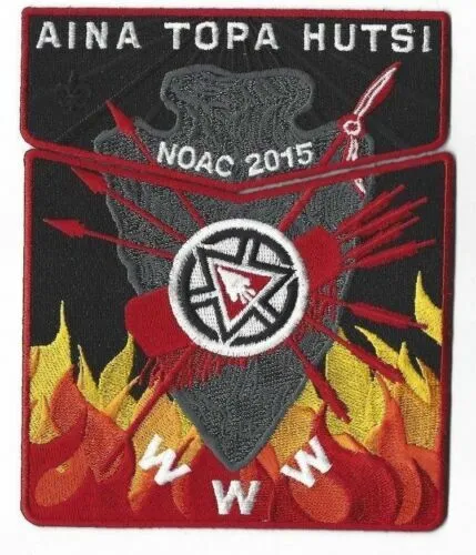 Boy Scout OA 60 Aina Topa Hutsi Lodge 2015 Centennial NOAC Flap Set