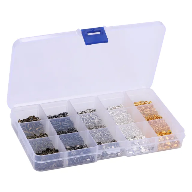  Bead Organizer Box, 90Pcs Small Clear Plastic Bead Storage  Containers, 3 Craft Storage Boxes with Hinged Lid, 3 Sheets Label Sticker Mini  Storage Box for Jewelry Making Beads Crafts Screws Small