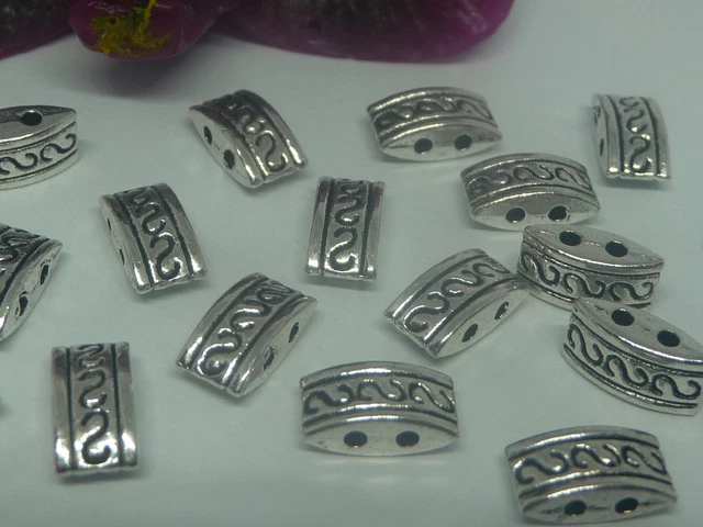 Doppel-Loch Perle 2 Löcher Draht Verbinder Spacer Zwischen 10 mm Schmuck DIY
