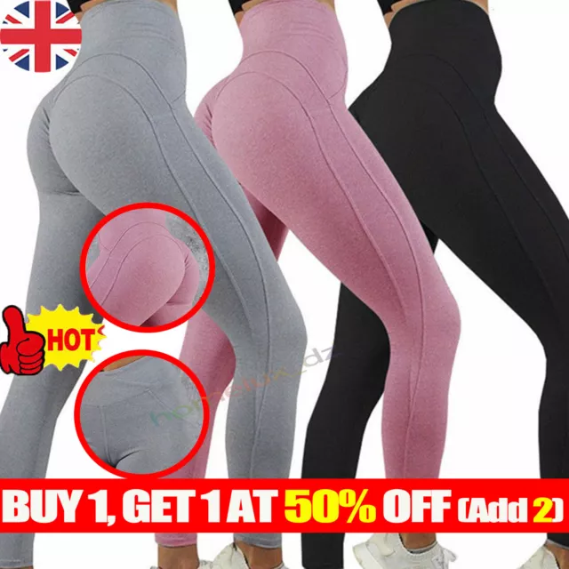 Women Tummy Control Fitness Leggings Bum Butt Lift Seamless Running Yoga  Pants