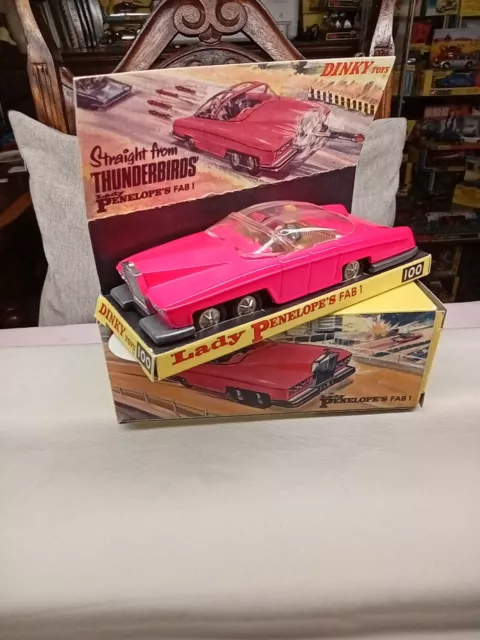 Dinky Toys No.100 - Florescent Thunderbirds Lady Penelope's FAB 1 Car (1967-75).