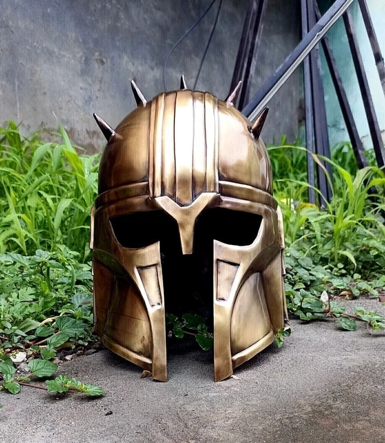 Casque De Chevalier Médiéval Fermé - Acier Doux - Pour Costume LARP Ou Déco - Circonférence 64cm