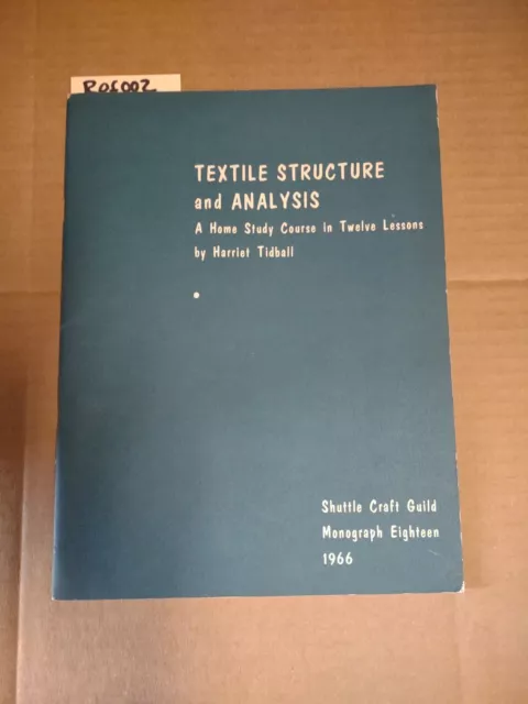 1966 estructura textil y análisis un estudio casero en 12 lecciones, por tidball #ref002