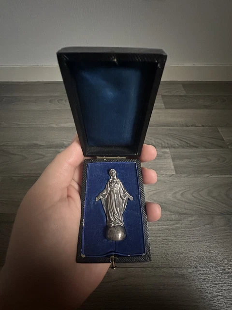 Statuette Vintage Chameau En Argent Sterling 925 - Gravée De Fleurs - Époque Rétro (1935-1950) - Très Bon État