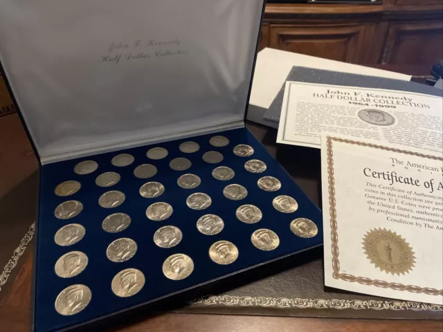 1964-1989 John F. Kennedy Uncirculated Half Dollars Complete Set Coins 35 Coins