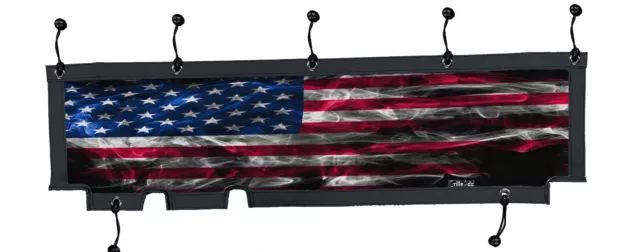 CanAm Maverick X3 MAX UTV Smoky USA Flag Rear Dust Screen & UV Protection 2