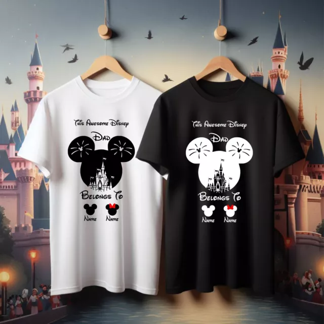 Personalised Disney Dad tshirt, Mickey/Minnie Mouse TShirt, Father's Day t shirt