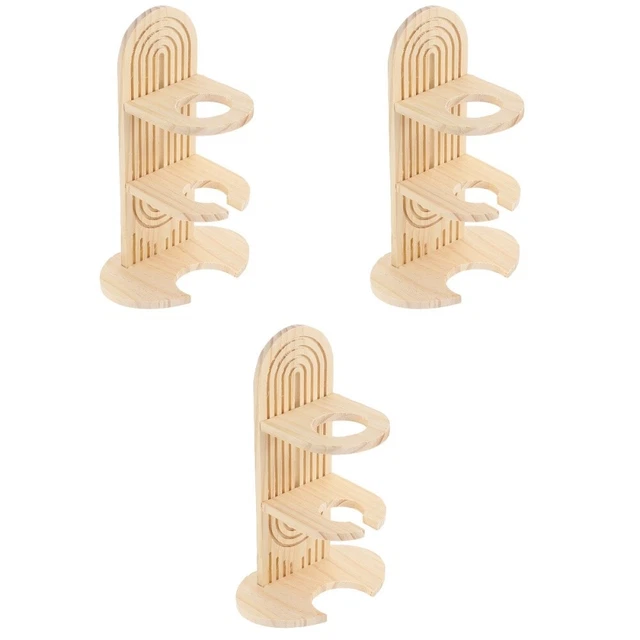 pet feeding water rack 3x Hamster Trinken Flaschen Halter Holz Flasche Lagerung